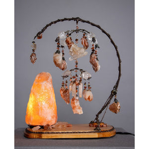 AMBER ELEMENTS IN MOTION KINETIC MOBILE CRYSTAL LAMP - ElementsInMotion